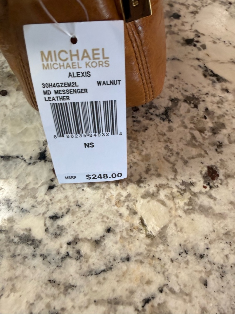 MICHAEL Michael Kors Alexis Walnut Leather Messenger - Picture 3 of 9